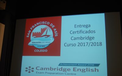 Entrega de Certificados Cambridge 2017 / 2018